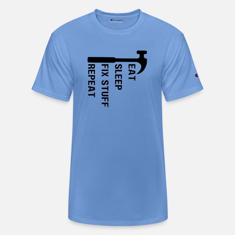 eat sleep fix stuff repeat, funny gear mechanics