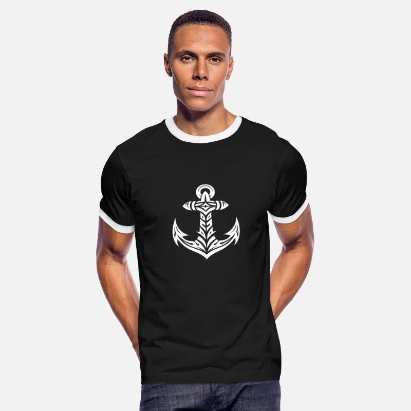 Elegant Anchor With Tribal Tattoo Style