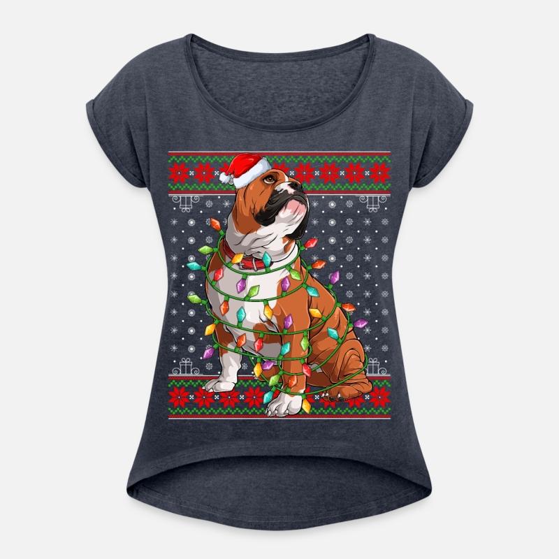English Bulldog Dog Ugly Christmas Lights