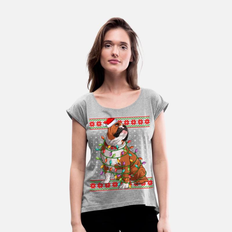 English Bulldog Dog Ugly Christmas Lights