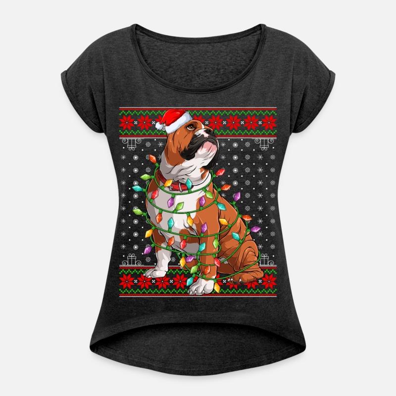 English Bulldog Dog Ugly Christmas Lights