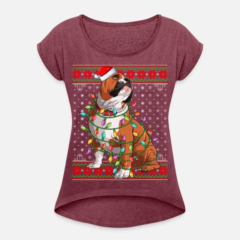 English Bulldog Dog Ugly Christmas Lights