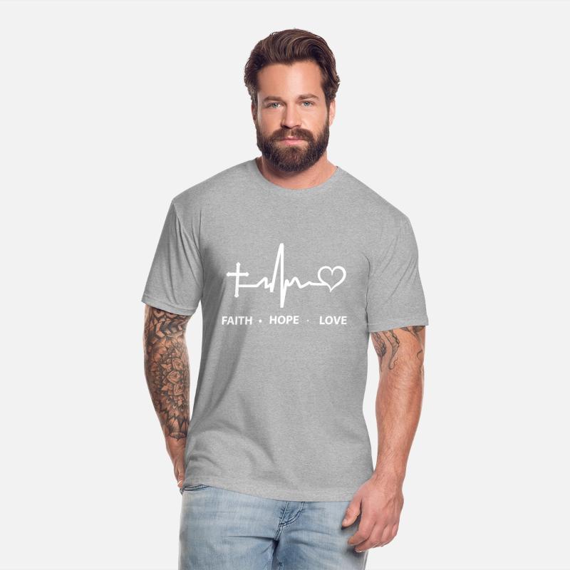 Faith Hope Love Christian Heartbeat Hooded Gift Te