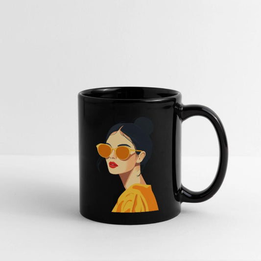 Fashionable Female with Yellow Sunglasses