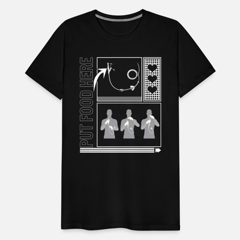 Feeding Tube Awareness Shirt, Put Food Here Heart