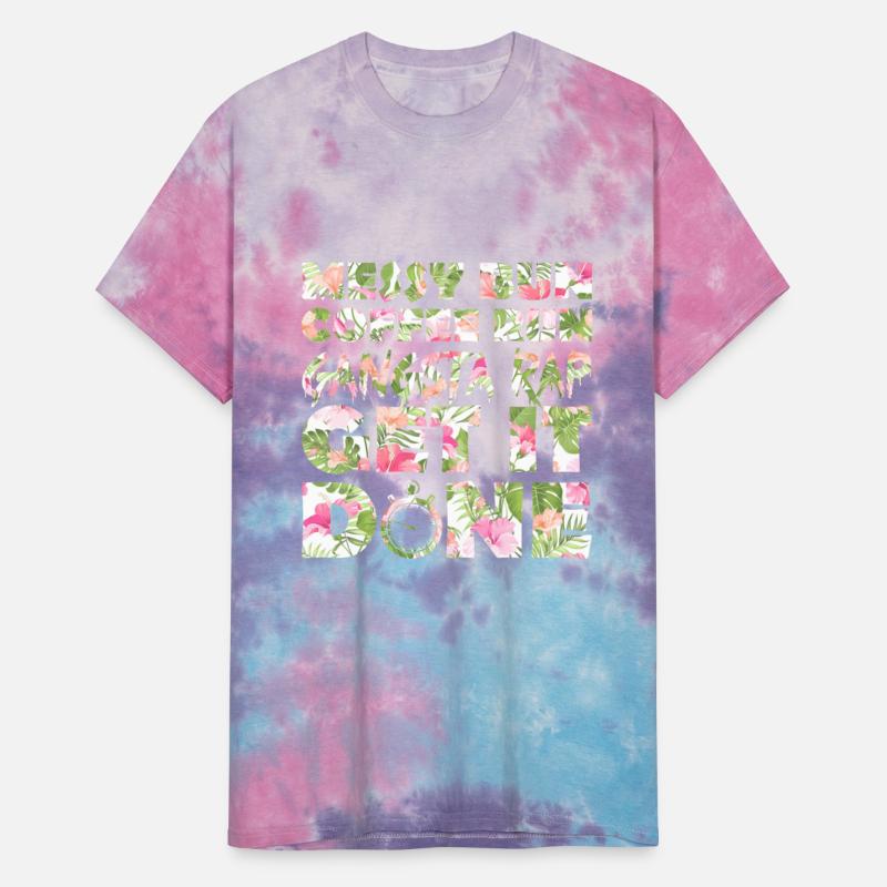 Fitness Floral Print Messy Bun Hair Coffee Run