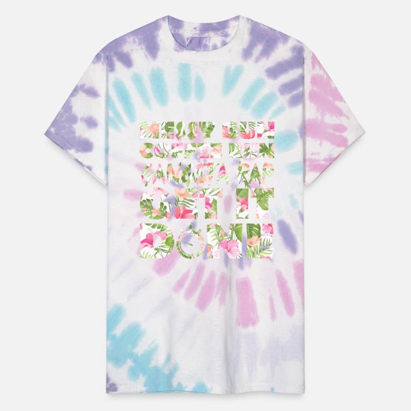 Fitness Floral Print Messy Bun Hair Coffee Run