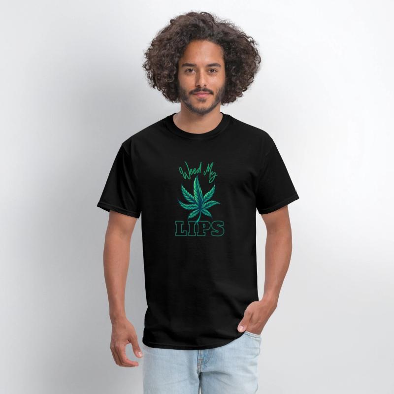 Funny Smoking Cannabis | Design Weed My Lips