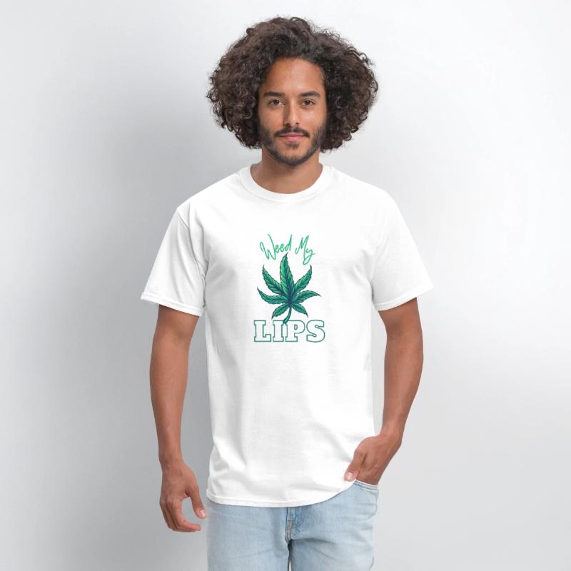 Funny Smoking Cannabis | Design Weed My Lips