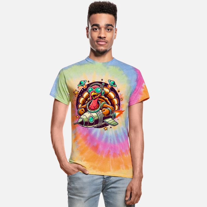 Funny Thanksgiving Turkey Monster Ship in Space