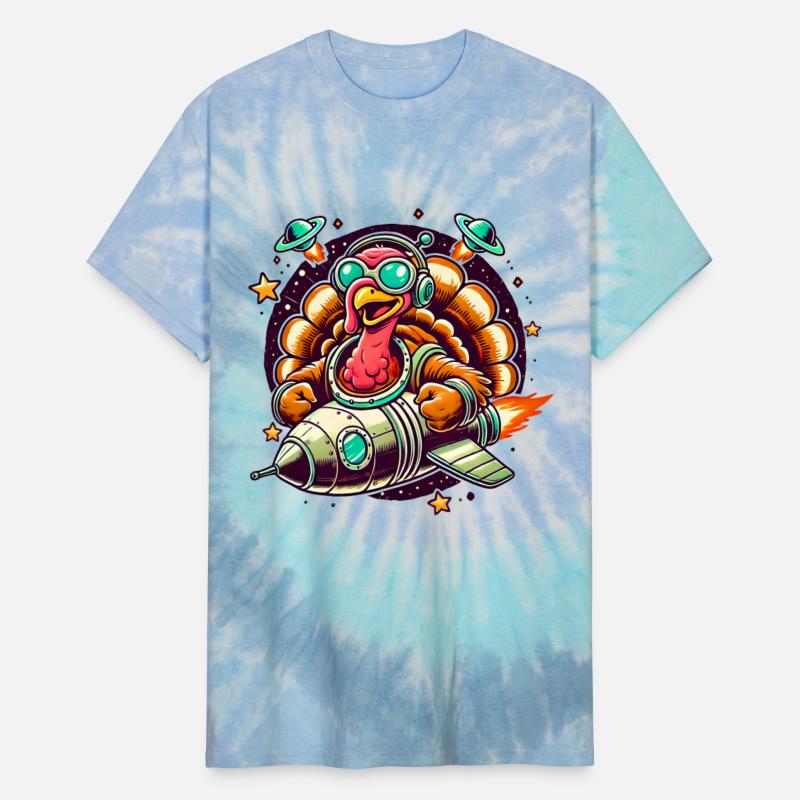 Funny Thanksgiving Turkey Monster Ship in Space