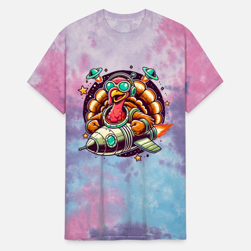 Funny Thanksgiving Turkey Monster Ship in Space