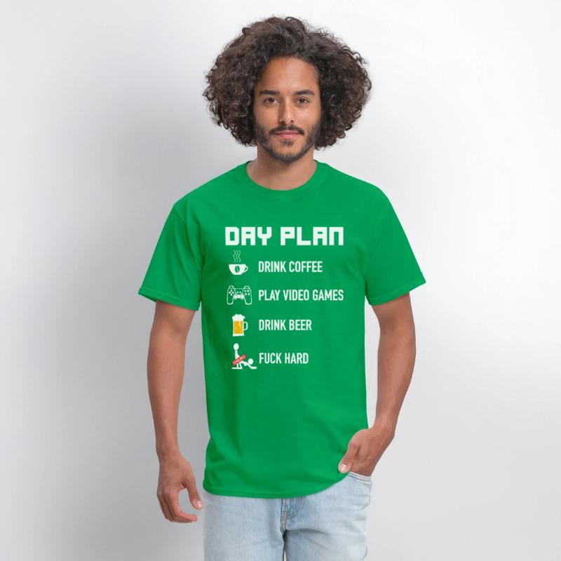 Gamer Daily Planus Coffee Beer Sex Gaming Joke