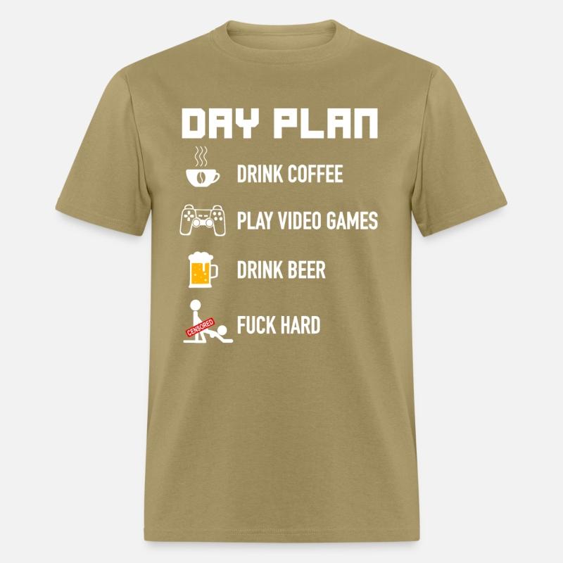Gamer Daily Planus Coffee Beer Sex Gaming Joke