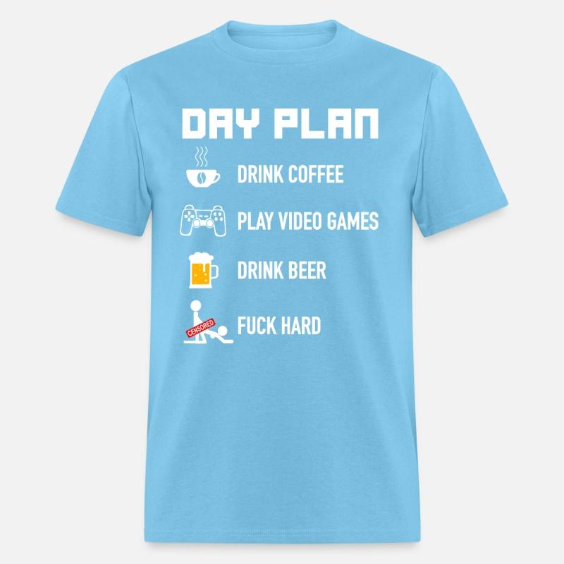 Gamer Daily Planus Coffee Beer Sex Gaming Joke