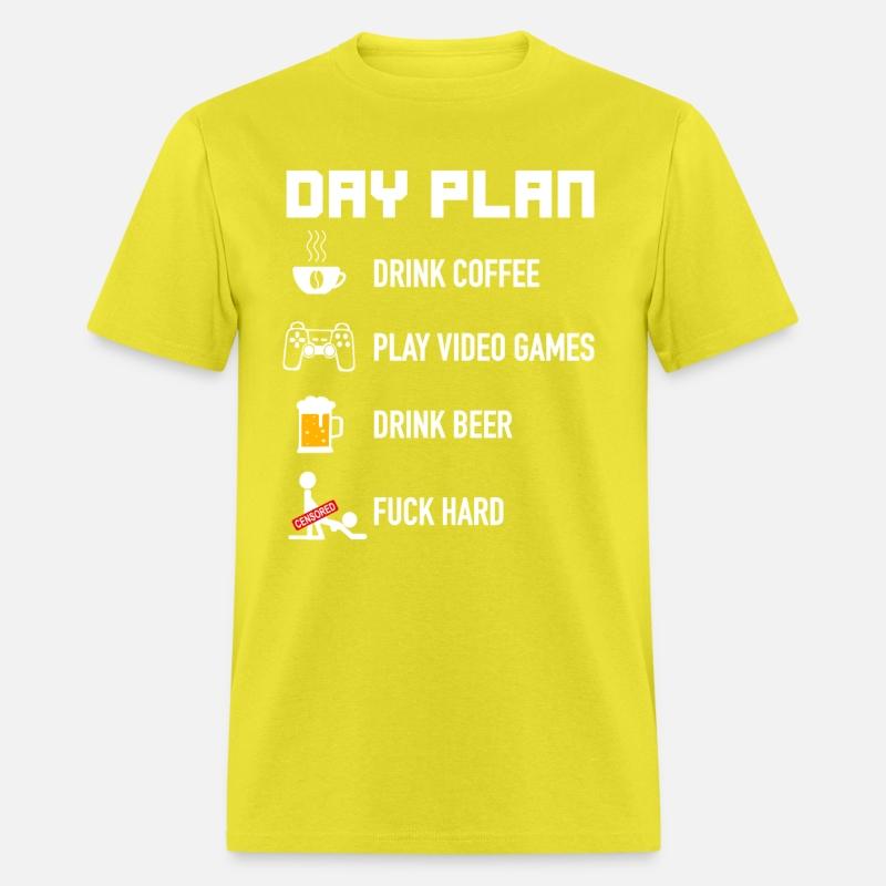 Gamer Daily Planus Coffee Beer Sex Gaming Joke