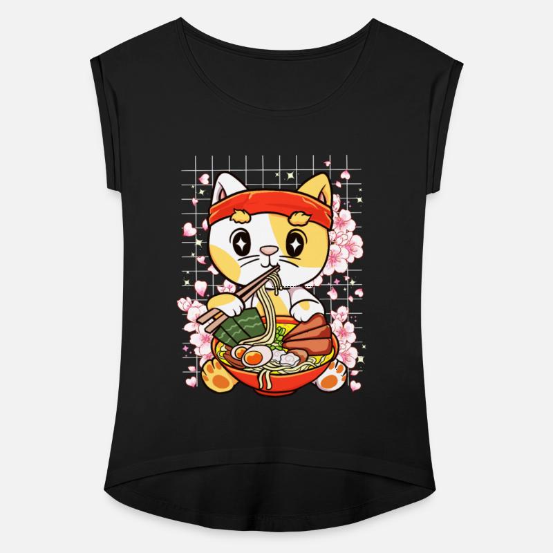 Gatito Comiendo Ramen Kawaii Anime