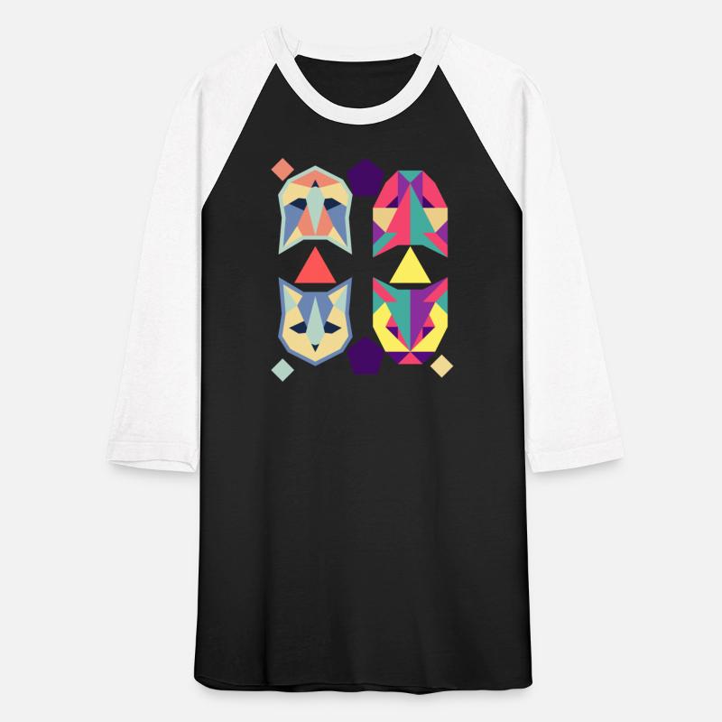 Geometric Cats Bat Retro abstract