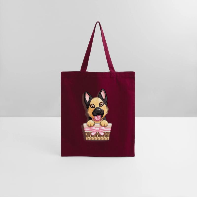 German Shepherd GIRL in a Basket