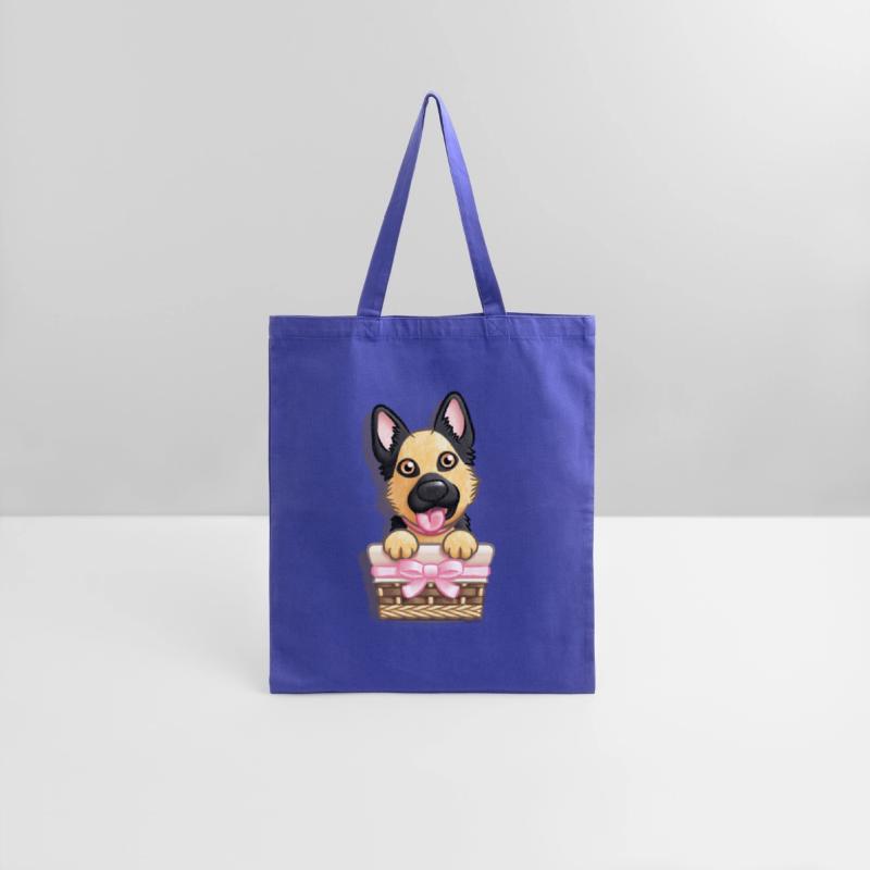 German Shepherd GIRL in a Basket