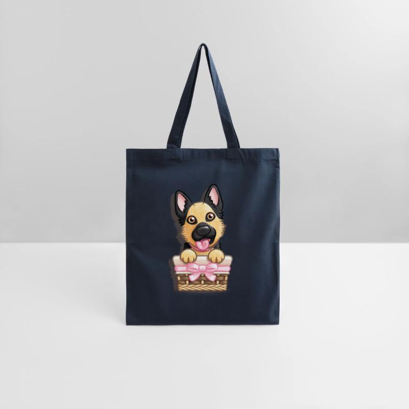 German Shepherd GIRL in a Basket