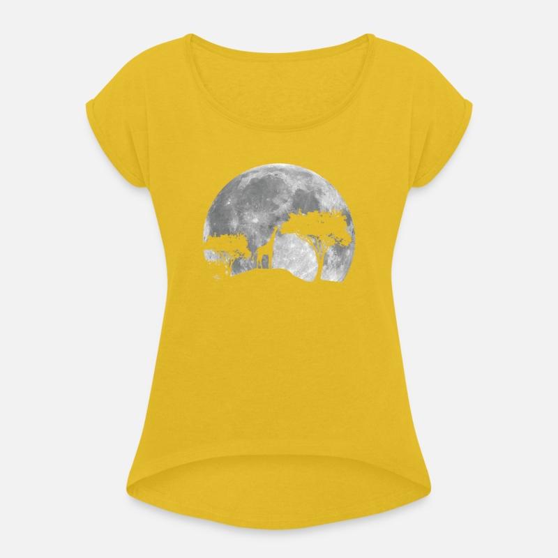 Giraffe Savanna By Night