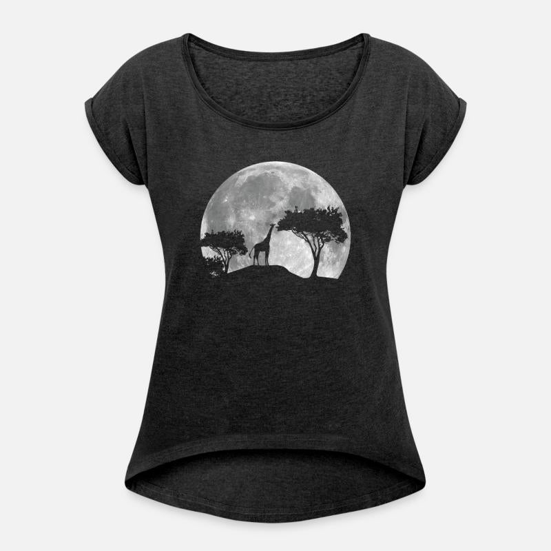 Giraffe Savanna By Night