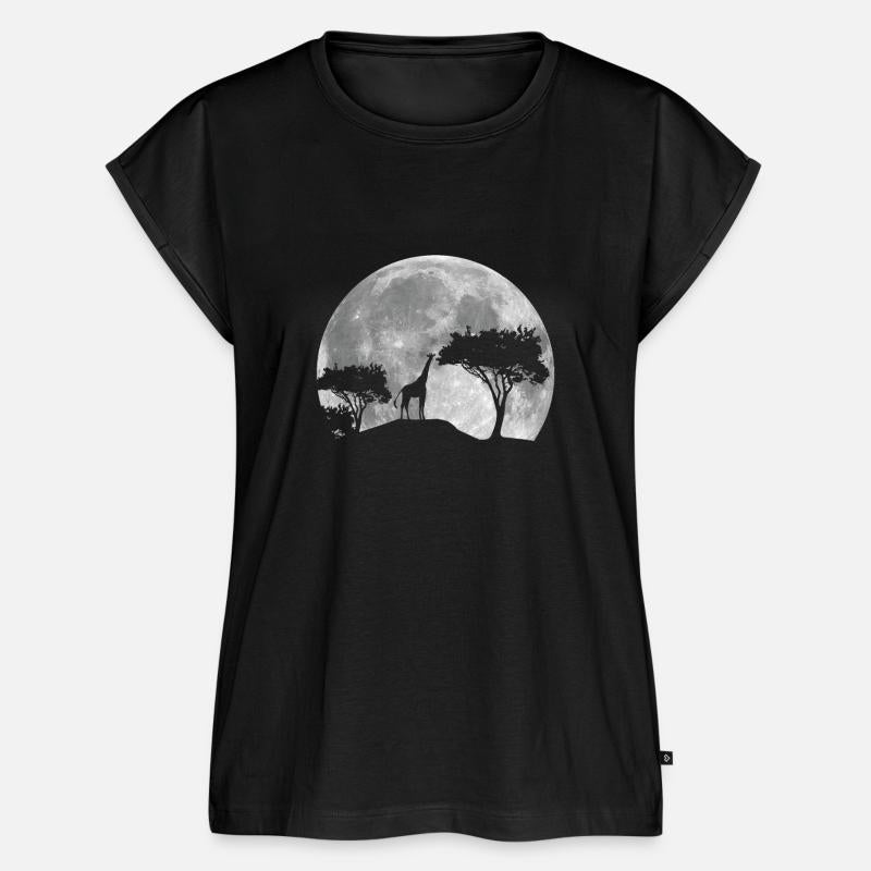 Giraffe Savanna By Night