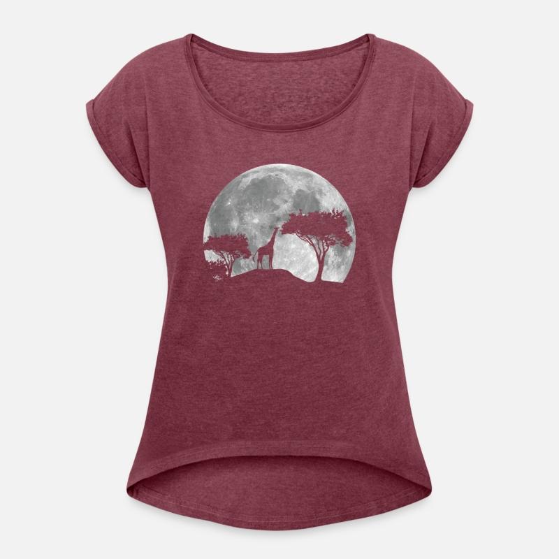 Giraffe Savanna By Night