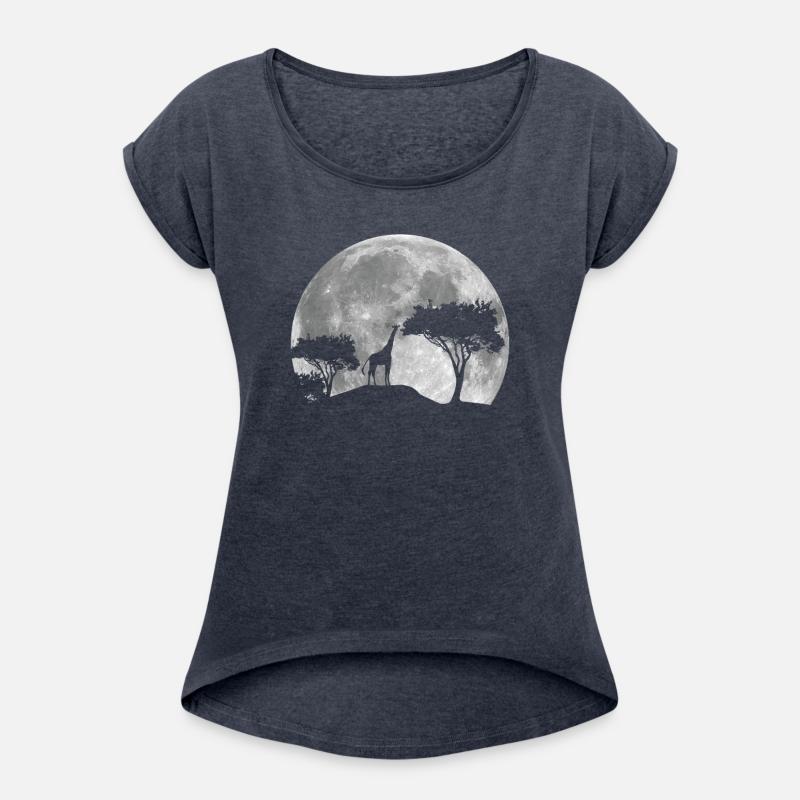 Giraffe Savanna By Night