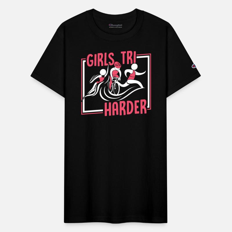 Girls TRI Harder Triathlete Bike Training Profi