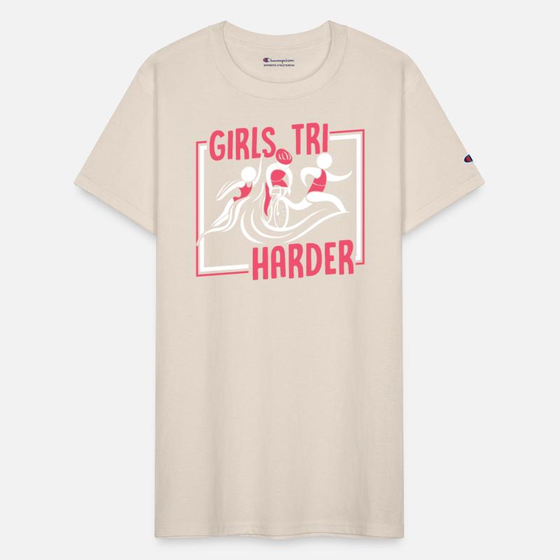 Girls TRI Harder Triathlete Bike Training Profi