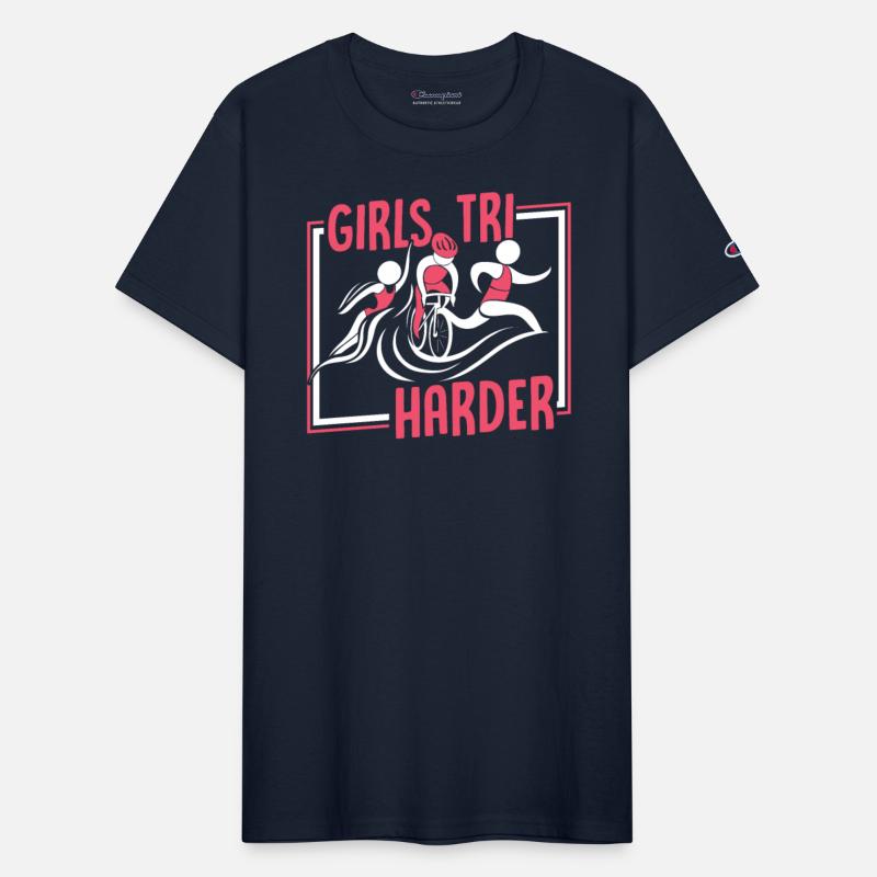 Girls TRI Harder Triathlete Bike Training Profi