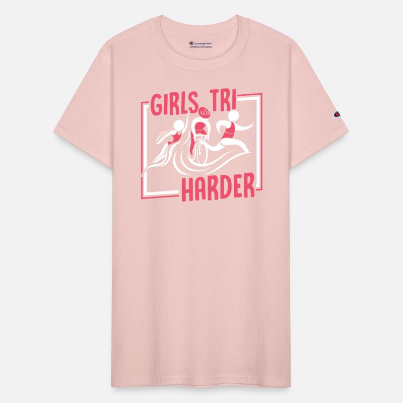 Girls TRI Harder Triathlete Bike Training Profi