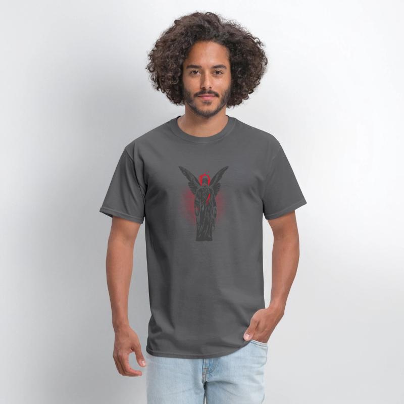 Gothic Angel Wings Tee, Unisex Cotton T-Shirt