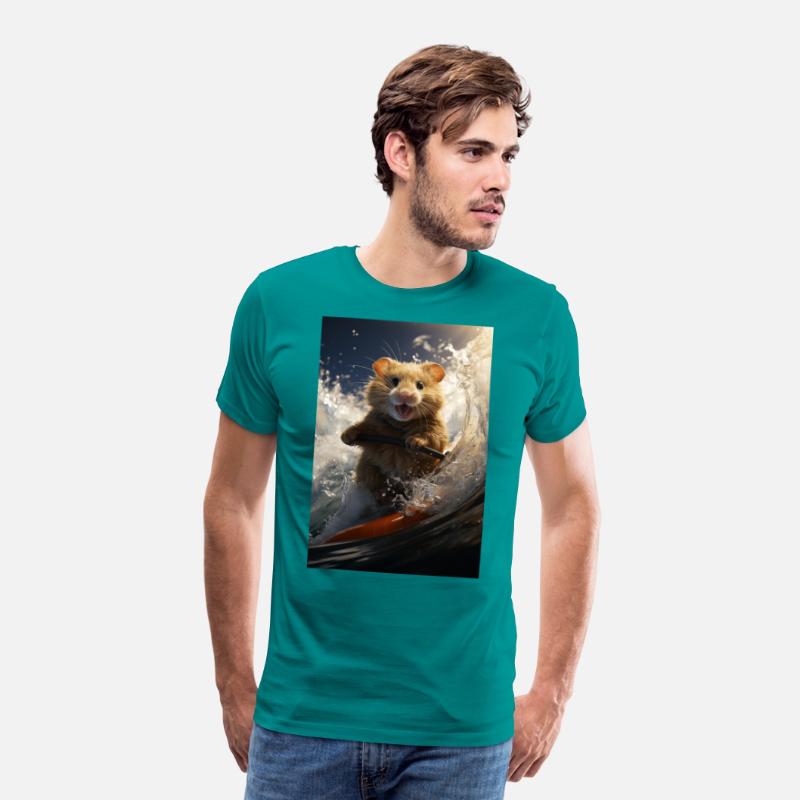 Hamster Surfing a Massive Pipe Wave.