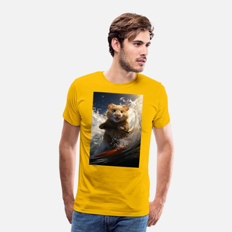 Hamster Surfing a Massive Pipe Wave.