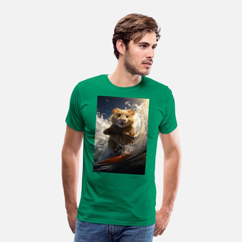 Hamster Surfing a Massive Pipe Wave.