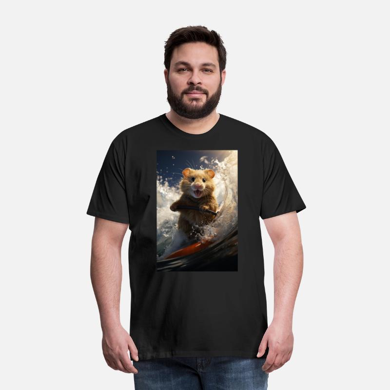 Hamster Surfing a Massive Pipe Wave.