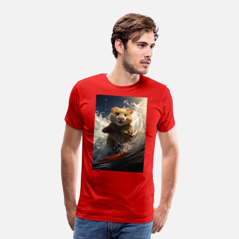 Hamster Surfing a Massive Pipe Wave.