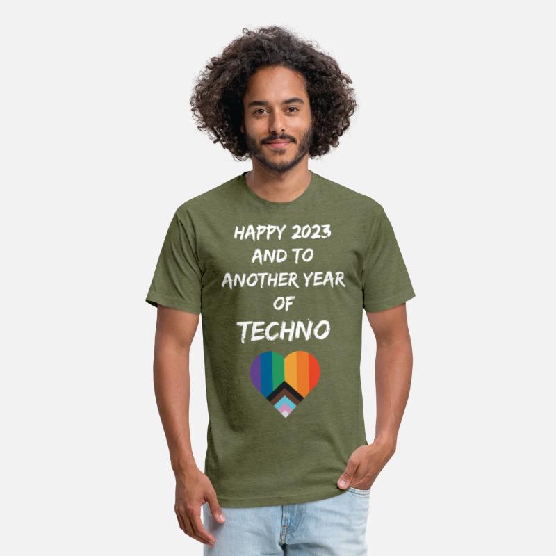 HAPPY 2023 EDM TECHNO LGBTQ HEART SHIRT