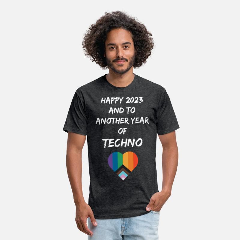 HAPPY 2023 EDM TECHNO LGBTQ HEART SHIRT