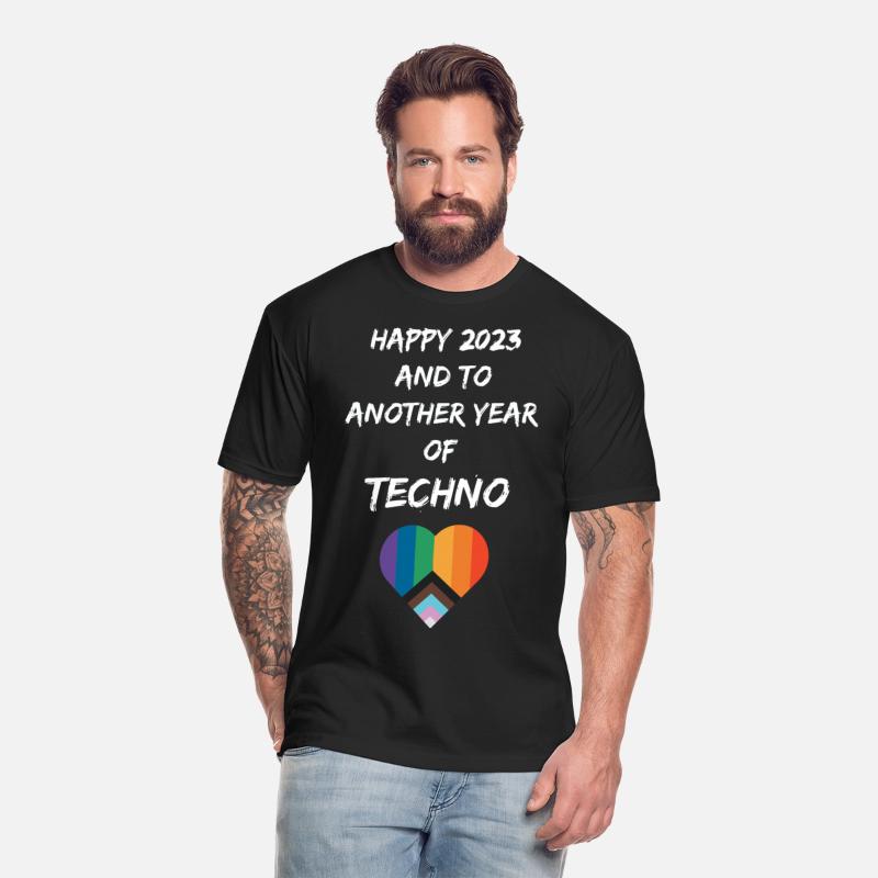 HAPPY 2023 EDM TECHNO LGBTQ HEART SHIRT