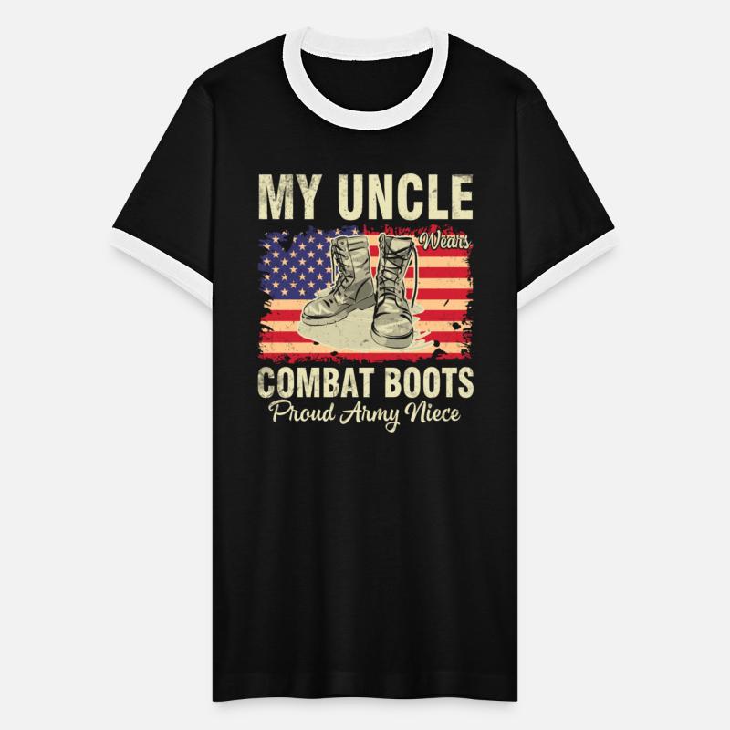 Happy Veteran Day Me My Uncle Combat Boots Proud