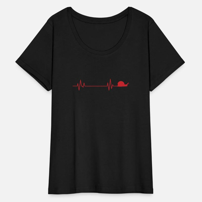 Heartbeat Line with Snail Animal