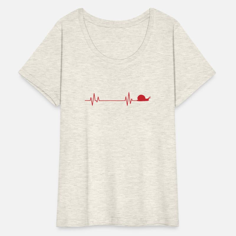 Heartbeat Line with Snail Animal