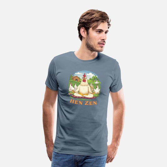 Hen Zen Rooster Meditation Yoga Tee