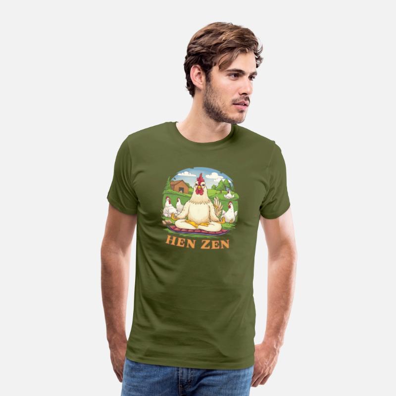 Hen Zen Rooster Meditation Yoga Tee