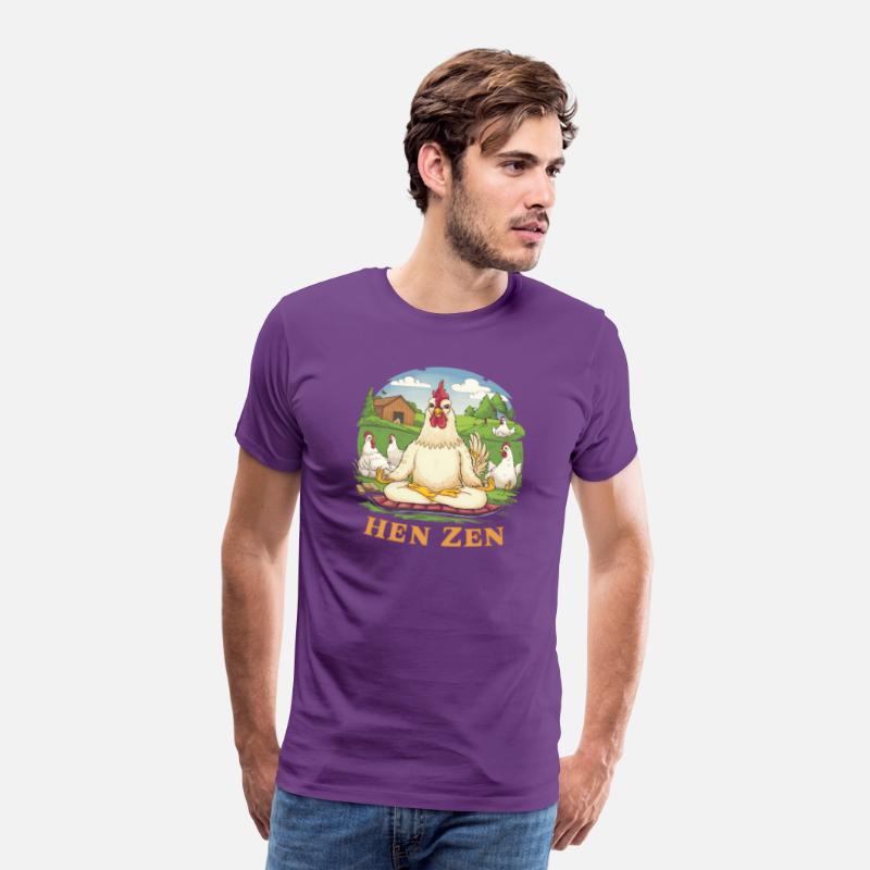 Hen Zen Rooster Meditation Yoga Tee