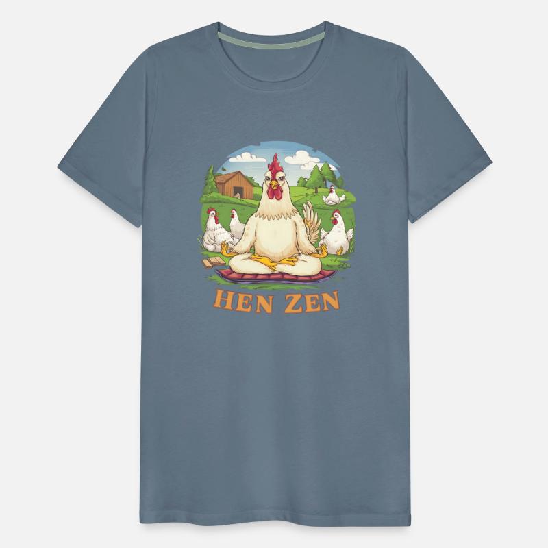 Hen Zen Rooster Meditation Yoga Tee